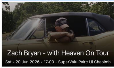 Zach Bryan Tickets available x 4 (together or separately)