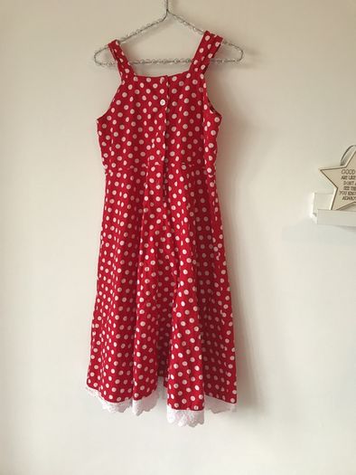 Adams girls polka dot red/ white dress