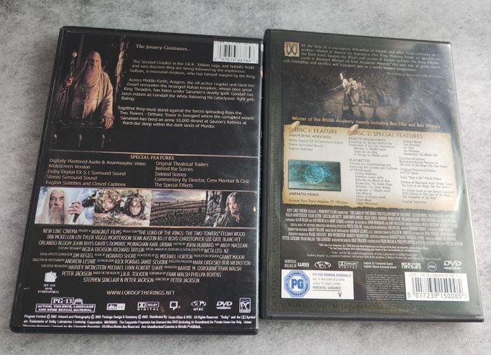 2 Lord of the Rings DVD's (26274)