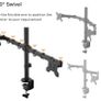 Adjustable Desk Monitor Stand Monitor Holder Table Stand Tiltable Stand 180 Swivel 360 Height Image 6