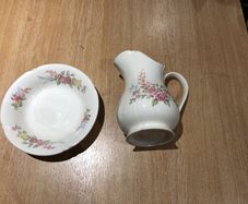 Floral design Staffordshire Jug & Bowl set