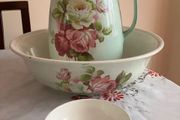 Vintage Arklow Pottery Wash Jug, Bowl &amp; Soap Dish Set
