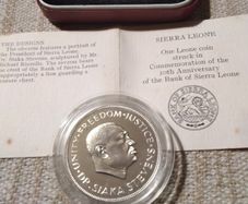 Silver  Proof   Sierra  Leon