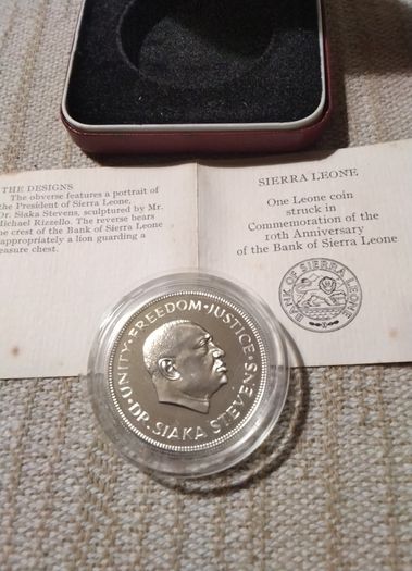 Silver  Proof   Sierra  Leon