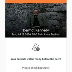 Dermot kennedy 12th july sitting