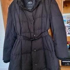 NEW Zara long down/feather coat size S