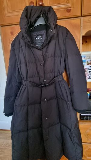NEW Zara long down/feather coat size S