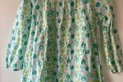 m&amp;s indigo collection turquoise and green tunic smock dress with sequin neckline age 3-4