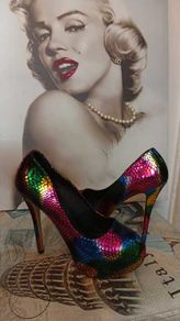 Multicolour High Heels Size 11