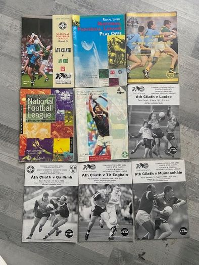 GAA football programmes x 9 games from 1990's