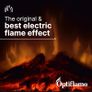 Brayford Optiflame Freestanding Electric Stove, Black Free Standing Wood Burner Style Fire with Logs, LED Flame Effect, 2kW Fan Heater, 1000/2000 Watt Heat Settings and Remote Control Image 6