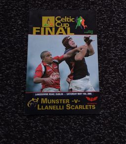 Munster vs Llanelli Scarlets - Celtic Cup Final 2005 , Programme
