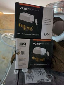 2 X 28mm 2 port compression motorised valves