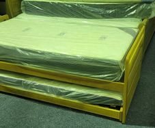 Oak single bed with Storage bed as new