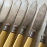 Vintage Set 1960's 6 Etched Fish Knives& 6 Forks stamped JTS @ EP Image 8