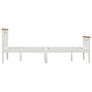 Bed Frame White Solid Pinewood 120 x 190 cm Image 2