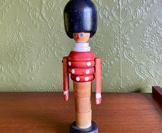 Vintage wooden stacking soldier