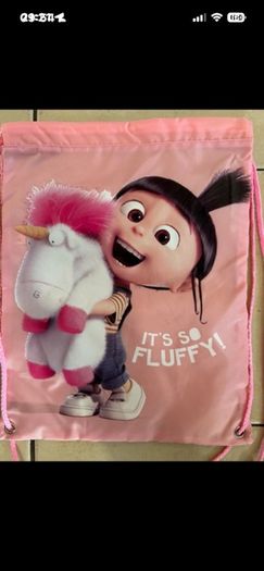 Pink Despicable Me Drawstring bag