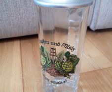 Vintage Glass Beer Stein / Tankard