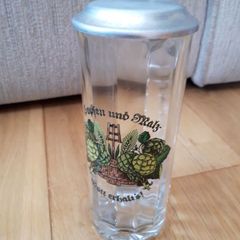 Vintage Glass Beer Stein / Tankard