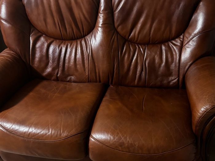 Brown Leather 2 & 3 Seater Sofa