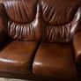 Brown Leather 2 & 3 Seater Sofa Image 4