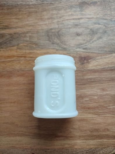 Antique Pond's milk glass
