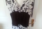 Cream and Brown Dress - Size 12