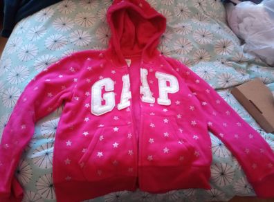 GAP pink star hoodie, aged 12