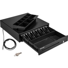 Cash Register Drawer, 40.6 cm 12 V, for POS System with 5 Bill 8 Coin Cash Tray, Removable Coin Compartment & 2 Keys Included, RJ11/RJ12 Cable