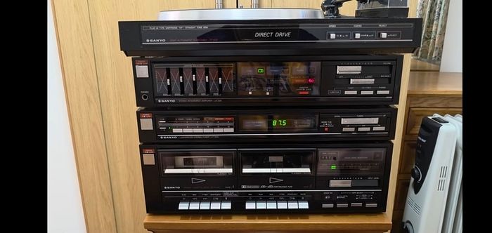 sanyo hifi stereo record player radio speakers