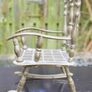 Vintage brass rocking chair, dolls, Teddy bear chair H 6,5" 4 x 5" Image 2
