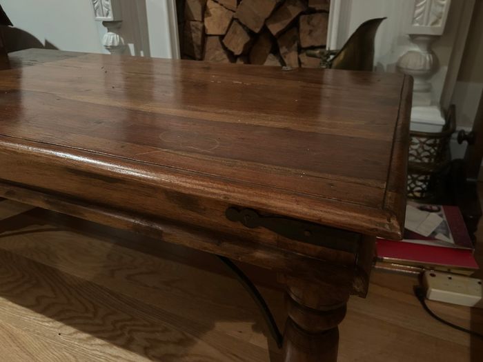 Rustic solid wood coffee table