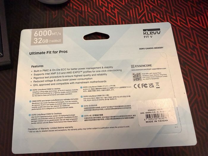 Klevv Fit V 32gb Ddr5 6000mt/s Cl28 Ram - 2x16gb Gaming Memory - High Performance