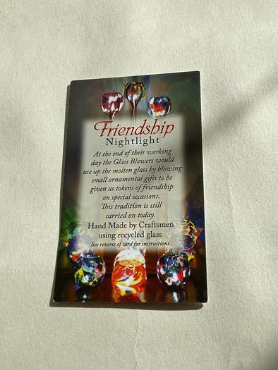 RRP 20stg The Milford Collection mouth blown glass tea light globe FRIENDSHIP