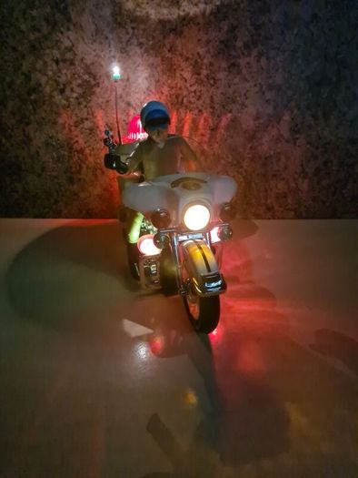 Vintage Son Ai Toys Motorcycle Police Jumbo Cycle Lights And Sounds 1984 Boxed Toy Collectable