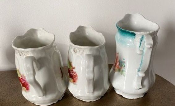 Antique China Toby jug Cheese Closch Cottage Biscuit Barrel Jugs