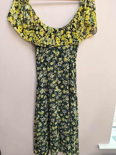 Zara floral occasion midi dress