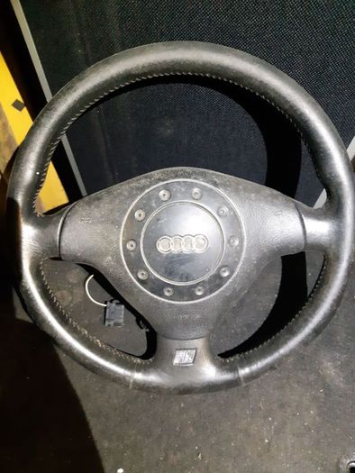 Audi A4 B5 S-line Black Leather Steering Wheel