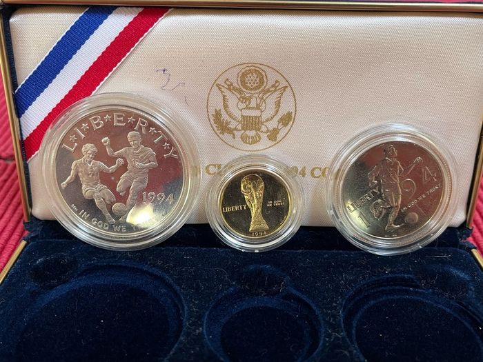 USA 1994 Gold Coin 5 Dollar Proof Coin Set + Silver