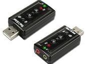 1x USB External 3D 7.1 Channel Audio Sound Card Adapter