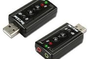 1x USB External 3D 7.1 Channel Audio Sound Card Adapter