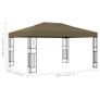 Gazebo 3x4 m Taupe Fabric Image 4