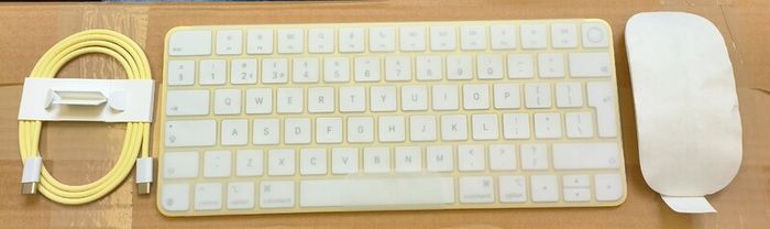 Apple Magic Keyboard with Touch ID A3118 + Magic Mouse A3208 + Cable GENUINE (Brand New/ Type C) Gold