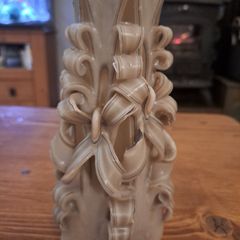 Hand Carved Style Decorative Candle