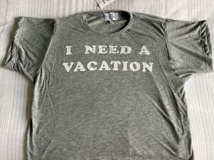 'I Need a Vacation' Logo T-Shirt Top Shop