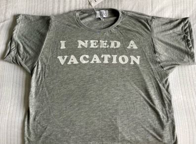 'I Need a Vacation' Logo T-Shirt Top Shop