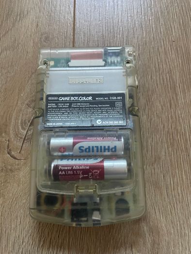 Nintendo Gameboy Color CGB-001 Color Clear Boxed with Manual and Flash Card 4GB