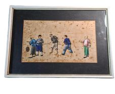 Antique 19th-Century Chinese Watercolour on Pith Paper