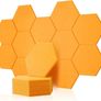 SALE MULTIPLE COLOURS AVAILABLE 12 Pack Rdutuok High Density Hexagon Acoustic Panels,Acoustic Foam Panels 30 x 26 x1 cm Beveled Edge Tiles Sound Proof Padding for Recording Room,Offices,Home and Wall Decoration Silver Gray Image 2